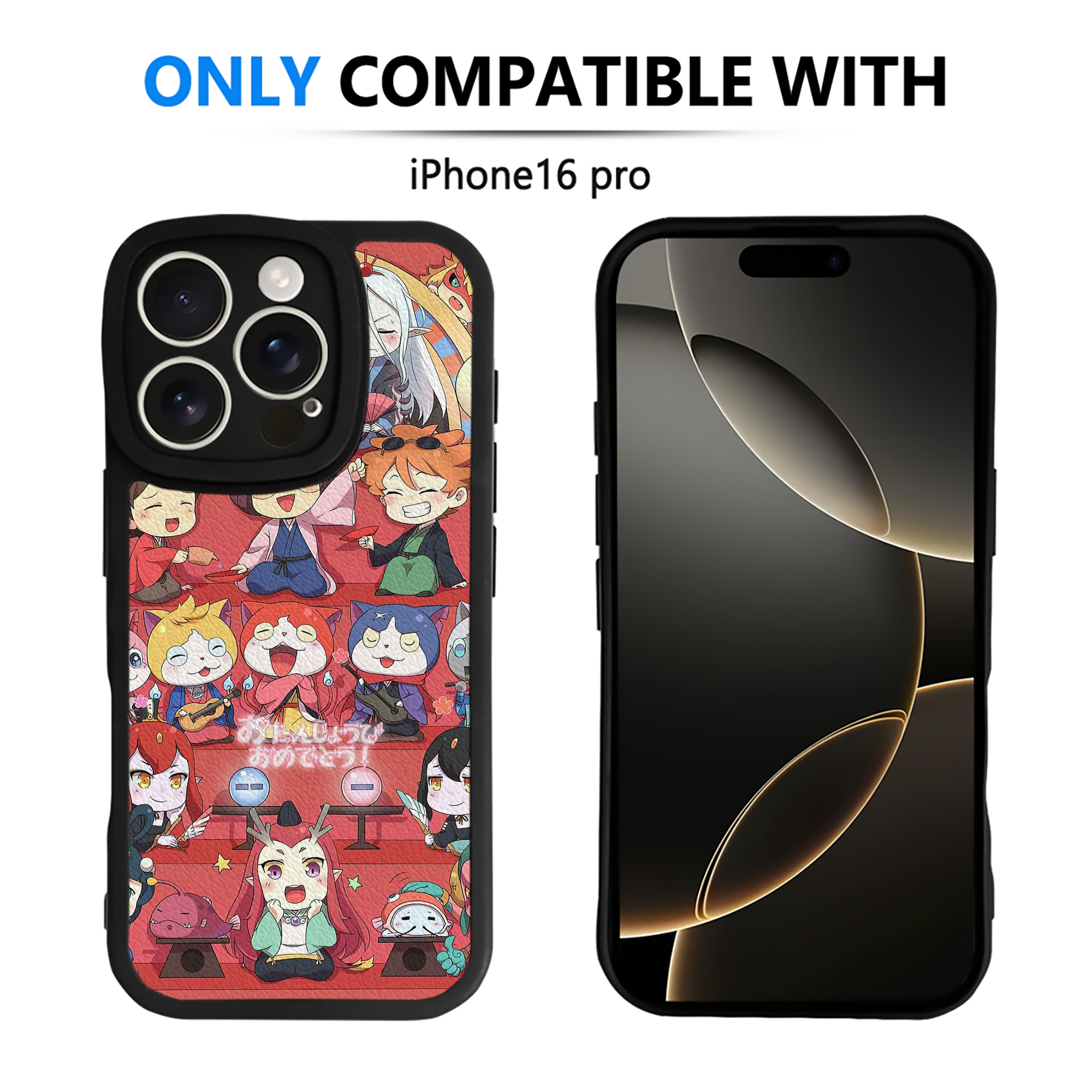 （画像用） 妖怪ウォッチ Yo-kai Watch 【iPhone 16シリーズ対応】シリコンスマホケース（レザー調） 材質：シリコン